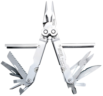 S.O.G SOG-S60N-CP PowerLock  Polished 420 Stainless Steel 7" Long Includes Sheath                                                                                                                       