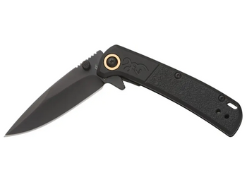 BRN SLIM FLDR 2.75" DRP PNT KNF BLK