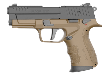 Retay USA RXP22FDEBLKS13TH RXP 22 LR 13+1 4" Threaded Barrel, Black Cerakote Optic Ready/Serrated Slide, Flat Dark Earth Cerakote Polymer Frame w/Accessory Rail, RMR/RMSc Footprint                    