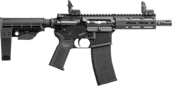 Tippmann Arms A101042 M4 Micro Elite 22 LR 25+1 7" Black Parkerized Threaded Barrel, Black Parkerized Receiver w/Picatinny Rail, M-LOK Handguard, Black T5 Arm Brace, Black Gen2 Grip, Right Hand       