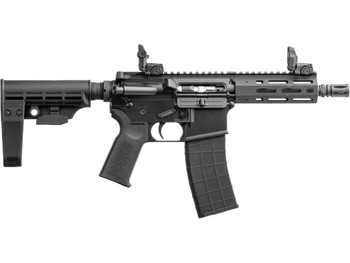 Tippmann Arms A101042 M4 Micro Elite 22 LR 25+1 7" Black Parkerized Threaded Barrel, Black Parkerized Receiver w/Picatinny Rail, M-LOK Handguard, Black T5 Arm Brace, Black Gen2 Grip, Right Hand