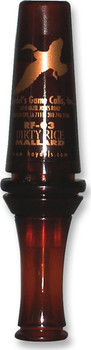 Haydel's Game Calls RF03 Dirty Rice  Open Call Double Reed Mallard Sounds Attracts Ducks Brown Plastic                                                                                                  