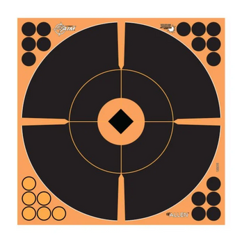 EZ-Aim 15376 Splash Reactive  Self-Adhesive Paper Black/Orange 12" Bullseye 5 Pack                                                                                                                      
