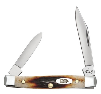 CASE SM PEN 2BL 25/8" RED STAG