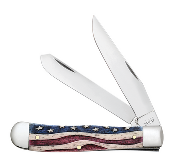 CASE TRAPPER 41/8" 2BL STAR SPANGLE