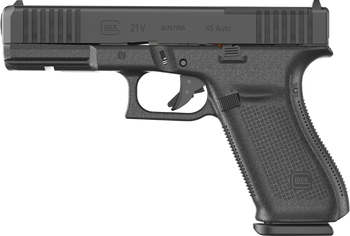 Glock UV2150203MOS G21 V MOS Full Size 45 ACP 13+1 4.61" Black GMB Barrel, Black nDLC Steel Optic Ready/Serrated Slide, Black Polymer Frame w/Accessory Rail, Textured Polymer Grip, Ambidextrous       