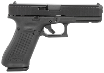 Glock PV1750203 G17 V Standard Frame 9mm Luger 17+1 4.49" Black GMB Barrel, Black nDLC Steel Serrated Slide  Black Polymer Frame w/Accessory Rail, Textured Polymer Grip,  Ambidextrous                 
