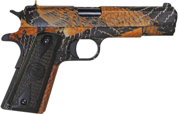 Iver Johnson Arms 1911A1BOA 1911 A1 BOA 45 ACP 8+1 5" Black Steel Barrel, BOA Snakeskin Steel Serrated Slide, BOA Snakeskin Steel Frame w/Beavertail, Black Dymondwood Snakeskin Grip                   