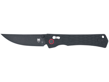 CobraTec Knives CTLEGBLK Legacy EDC 3.50" Folding Plain Black TiCN D2 Steel Blade, 5" Black Textured Aluminum/G10 Handle