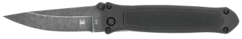 CobraTec Knives BLKHRQS Quick Strike  3.25" Folding Drop Point Plain Stonewashed 440 SS Blade, 4.50" G10 Handle                                                                                         
