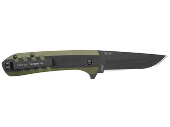 Outdoor Edge VX430BC Razor VX4 3" Folding Plain Black/Green
