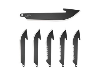 Outdoor Edge RRC25K6C 2.50" Drop Point Plain/Serrated Black Oxide 420J2 SS Blade 6 Blades