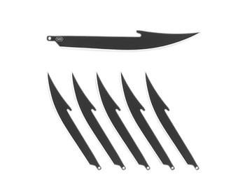 Outdoor Edge RR50K6C 5" Boning/Fillet Plain 420J2 SS Blade 6 Blades