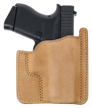 Galco PH800 Front Pocket  Natural Horsehide Compatible w Glock 4343X43X MOS Ambidextrous UPC: 601299024359