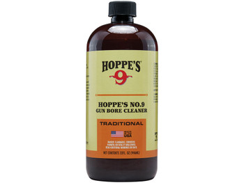 Hoppe's 932 No. 9 Bore Cleaner Removes Carbon Powder & Lead Fouling Child Proof Cap 1 Quart (32 oz.) Bottle