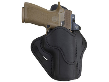 1791 Gunleather ORBH24SBLR BH2.4 Optic Ready OWB 2.4 Stealth Black Leather Belt Slide Fits Walther PPQ/Sig P320/Springfield XD-M
