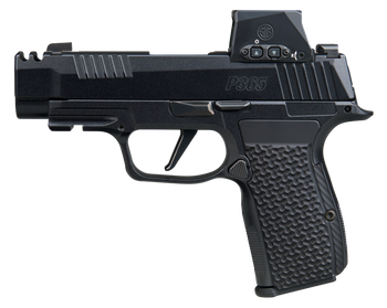 Sig Sauer  P365 AXG LUXE w/Optic Micro-Compact 380 ACP 12+1 3.10" Black Barrel, Black Pearlescent Cerakote Stainless Steel Integrated Compensator/Optic Ready/Serrated Slide, Black Frame w/Picatinny Ra