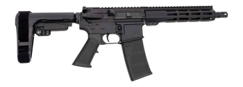 Andro Corp Industries 30010HB ACI-15 Halo 300 Blackout 30+1 10" Black Nitride Threaded Barrel, Black Anodized Aluminum Receiver w/Picatinny Rail, M-LOK Handguard, Black Polymer SBA3 Pistol Brace, A2 G