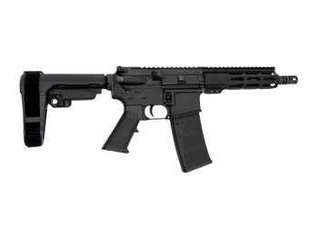Andro Corp Industries 5568CB ACI-15 CQB 5.56 NATO 30+1 8" Black Nitride Threaded Barrel, Black Anodized Aluminum Receiver w/Picatinny Rail, M-LOK Handguard, Black Polymer SBA3 Pistol Brace, Black A2 G