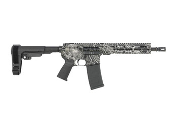 Shark Coast Tactical SCC07312TOPO-P Topography 5.56 NATO 30+1 10.50" Black Nitride Threaded Barrel, Aluminum Receiver w/Picatinny Rail, M-LOK Handguard, Black Polymer SB Tactical SBA3 Brace, Polymer
