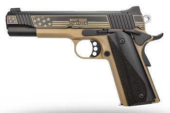 Kimber Mfg, Inc 3700896 DS Warrior LW Boot Campaign Bundle 9mm Luger 20+1 5" Stainless Deep Crown Barrel, KimPro Black Stainless Steel Engraved/Optic Cut/Serrated Slide, Black Anodized Aluminum Frame 