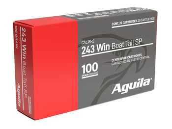 Aguila 8047AG 243Win 100gr InterLock Boat Tail Soft Point 20 Per Box/10 Case