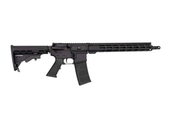 Andro Corp Industries 30016BB ACI-15 Bravo 300 Blackout 30+1 16" Black Nitride Threaded Barrel, Black Anodized Aluminum Receiver w/Picatinny Rail, M-LOK Handguard, M4 Black Polymer Stock, Black A2 Gri