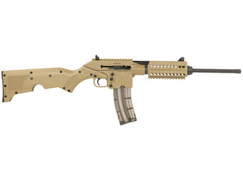 Kel-Tec SU22CATAN SU22 Full Size 22 LR 26+1 16.10" Black Threaded Barrel, Tan Picatinny Rail Polymer Receiver, Tan Synthetic w/Storage Compartment Stock