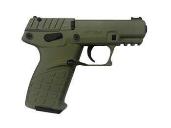 Kel-Tec P17BGRN P17 Compact Frame 22 LR 16+1 3.80" Black Steel Threaded Barrel, OD Green Serrated Slide, OD Green w/Black Controls Polymer Frame w/Picatinny Rail, OD Green Textured Grip, Ambidextrous