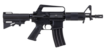 Dpms Panther Arms DP51655164074 Kitty Kat  5.56 NATO 30+1 7.50" Black Phosphate Threaded Barrel, Black Hardcoat Anodize Aluminum Receiver w/C7 Carry Handle, Black Polymer Adj CAR Brace, A2 Style Grip 