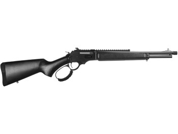 Rossi 953030161TB R95 Triple Black 30-30 Win 5+1 16.50" Black Cerakote Threaded Barrel, Black Cerakote Picatinny Rail Steel Receiver, Black Splatter Fixed Wood Stock