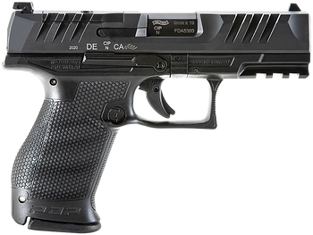 Walther Arms 2854686 PDP  Compact Frame 9mm Luger 10+1 4" Black Steel Barrel, Black Optic Ready/Serrated Steel Slide, Black Polymer Frame w/Picatinny Rail, Textured Polymer Grip, Ambidextrous         