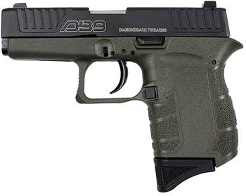 Diamondback DB0200P101 DB9 Gen4 Micro-Compact Frame 9mm Luger 6+1, 3.10" Stainless Steel Barrel, Black Nitride Serrated Stainless Steel Slide, OD Green Polymer Frame & Grip                            