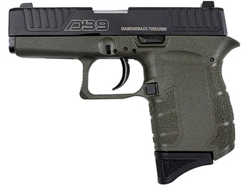 Diamondback DB0200P101 DB9 Gen4 Micro-Compact Frame 9mm Luger 6+1, 3.10" Stainless Steel Barrel, Black Nitride Serrated Stainless Steel Slide, OD Green Polymer Frame & Grip