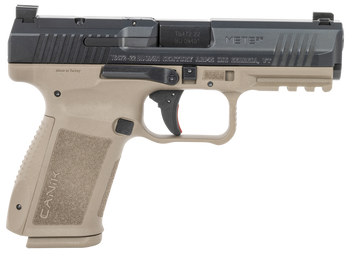 Canik HG7159N Mete SF Compact 9mm Luger 15+1, 4.19" Black Steel Barrel, Black Nitride Optic Ready/Serrated Slide, Flat Dark Earth Polymer Frame w/Beavertail & Picatinny Rail, Ambidextrous             