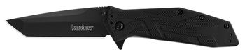 Kershaw 1990 Brawler  3" Folding Tanto Plain Black Oxide 8Cr13MoV SS Blade Black Glass-Filled Nylon Handle Includes Pocket Clip                                                                         