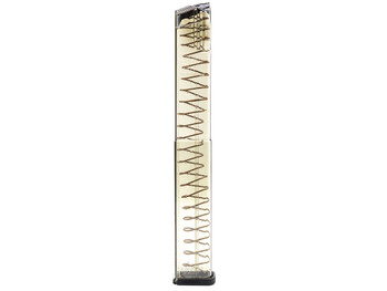 ETS Group GLK1840 Pistol Mags 40rd Extended 9mm Luger Compatible w/ Glock 17/18/19/26/34/45 Clear Polymer