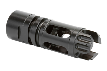Griffin Armament XHP762FCM Gate-LOK Flash Comp Black Nitride 17-4 Stainless Steel with 5/8"-24 tpi Threads, 2.77" OAL & .863" Diameter for 30 Cal 30SD, M4SD Silencers & QD Blast Shield                