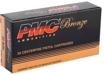 PMC 32A Bronze  32ACP 71gr Full Metal Jacket 50 Per Box/20 Case                                                                                                                                         