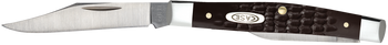Case 00083 Pen Small 2"/1.47" Folding Clip/Pen Plain As-Ground Stainless Steel Blade Brown Jigged Synthetic Handle                                                                                      
