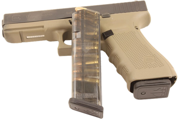 ETS Group GLK1710 Pistol Mags  10rd 9mm Luger Compatible w/ Glock 17/18/19/26/45/34 Clear Polymer                                                                                                       