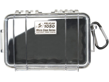 Pelican 1050025100 Micro Case Black/Clear Polycarbonate 7.99" Long