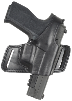 Bianchi 15706 Black Widow  OWB Size 01 Black Leather Belt Slide Fits S&W J Frame Fits Taurus 85 Fits Charter Arms Undercover Right Hand                                                                 
