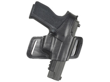 Bianchi 15706 Black Widow OWB Size 01 Black Leather Belt Slide Fits S&W J Frame Fits Taurus 85 Fits Charter Arms Undercover Right Hand