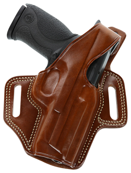 Galco FL652R Fletch  OWB Tan Leather Belt Slide Fits S&W M&P Shield Fits Ruger Max-9 Fits FN 503 Right Hand                                                                                             