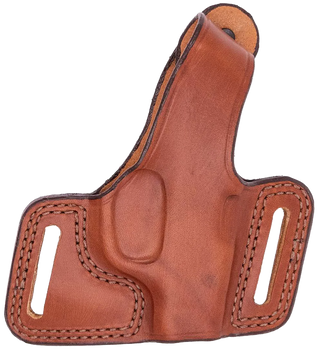 Bianchi 15190 Black Widow  OWB Size 14 Tan Leather Belt Slide Fits Glock 17 Fits Glock 19 Fits Glock 22 Right Hand                                                                                      