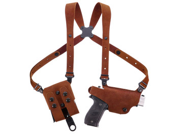 Galco CL2838R Classic Lite 2.0 Shoulder System Size Fits Chest Up To 56" Natural Leather Fits Sig P365 Fits Sig P365XL Fits Sig P365 SAS Right Hand