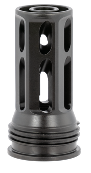 Huxwrx 1799 QD 762 Flash Hider Black with 5/8"-24 tpi Threads, 2.30" OAL & 1.20" Diameter for 30 Cal AR-Platform                                                                                        
