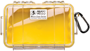 Pelican 1050027100 Micro Case  Yellow/Clear Polycarbonate 7.99" Long                                                                                                                                    