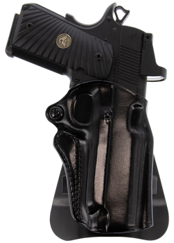 Galco SM2-800B Speed Master 2.0 OWB Black Leather Paddle Fits CZ P-10M/Glock 43/43x Right Hand                                                                                                          